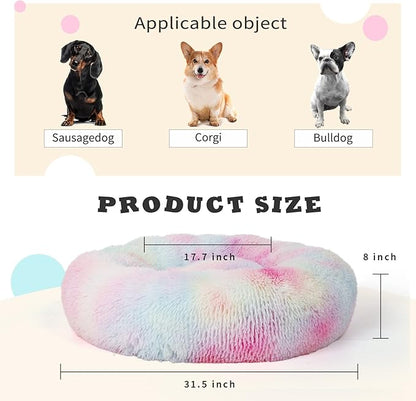 Calming Bed for Dogs 30 Inches Dog Beds for Medium Dogs Washable Anti-Anxiety Dog Beds for Medium Dogs