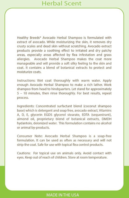 Healthy Breeds Pit Bull Avocado Herbal Dog Shampoo 16 oz