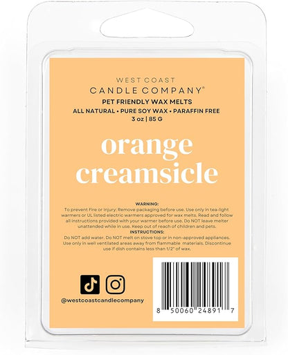 Pet Friendly Wax Melts | Pet Safe Wax Melts | All Natural Dog Safe Wax Melts | Non-Toxic Wax Melts | Pet Odor Eliminator | Pure Soy Wax Melts | Veterinarian Approved (Orange Creamsicle)
