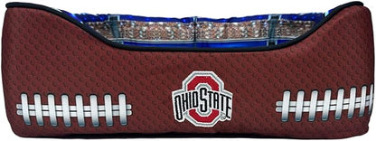 NCAA Ohio State Seminoles Stadium Dog Bed, Pet Pillow Bed for Dogs, Sporty Football Dog Bed and Lounge Cushion