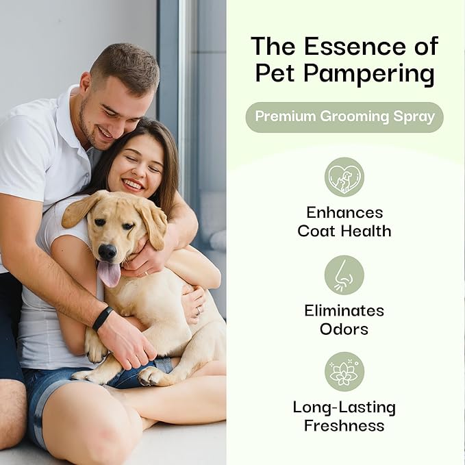 605Products Premium Dog Cologne & Odor Eliminator - Long Lasting Puppy Perfume, Deodorant & Grooming Spray with Essential Oils, (2oz) Blue Ribbon