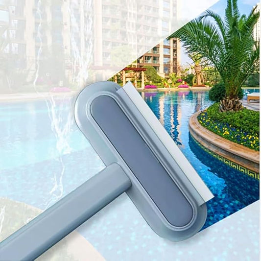 4 in 1 Window Screen Cleaning Brush, Multifunctional Pet Hair Removal Brush and Squeegee, Dog & Cat Hair Cleaner Brush and Hair Remover, EJ-2056