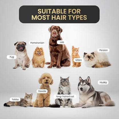 Pet Grooming Comb for Dogs and Cats - Detangling, Dematting, and Massaging with Self-Cleaning Button - Pet Care, New Puppy Gift, New Kitten Gift, Pet Grooming, Luxury Pet Care, Undercoat Rake, Black