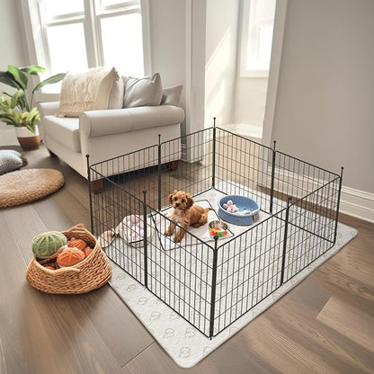FXW MiniPaws Dog Playpen for Yard & RV Camping, Expandable 24-inch 8 Panels for Puppies and Small Dogs, Portable for Indoor and Outdoor Use