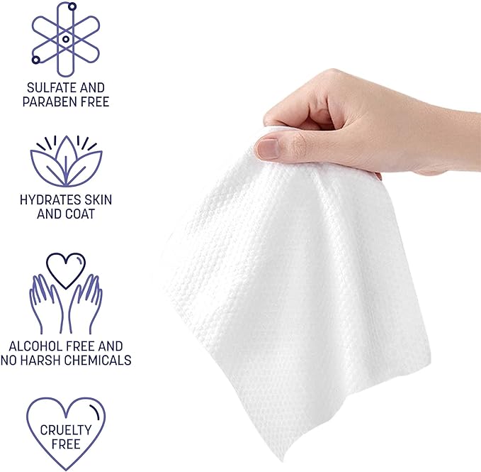 TMD Healthcare WETPET Wipes for Dogs, Lemon Scented, Grooming Wipes Remove Dirt & Grime, Deodorizing Easy to Use for Dogs & Puppies, Safe on Skin and Fur Single Pack