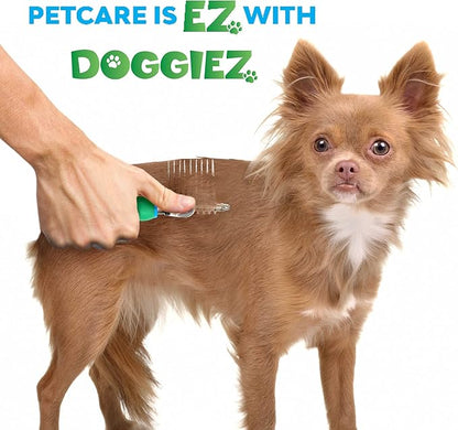Pet Dematting Comb for Dogs & Cats - Long Hair to Medium with Safety Edge Matted Fur Rake Blades - Undercoat Mat, Tangle & Knot Remover Grooming Tool - Detangler Rake Brush