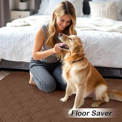 hyha Waterproof Dog Bed Blanket, Soft Dog Bed Cover Pet Blankets, Washable Couch Sofa Cover for Dogs, Reversible Pet Sofa Covers for Furniture (52x82 Inch, Chocolate/Brown)