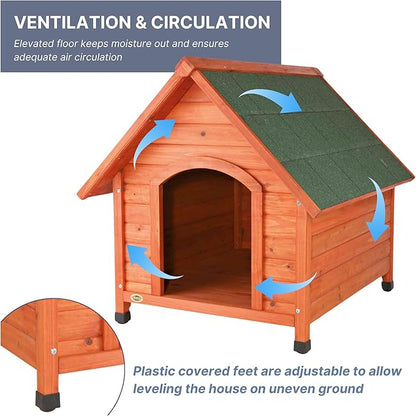 TRIXIE Natura Pitched Roof Dog House, 30" L X 28" W X 30.5" H