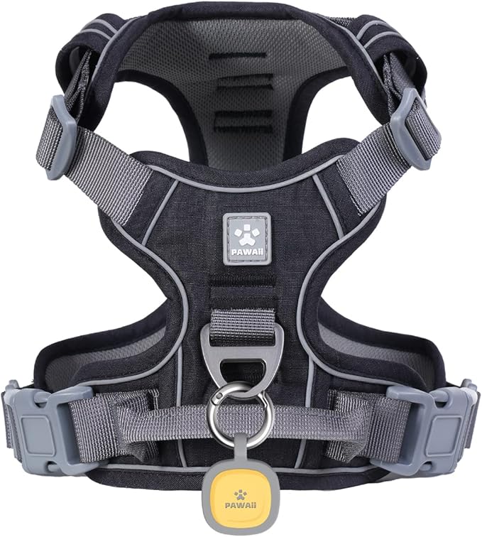 Pawaii Dog Harness for Medium Dogs, Dog Harness with Pet ID Tag, No Choke Dog Harness, Adjustable Soft Padded Pet Vest with Easy Control Handle