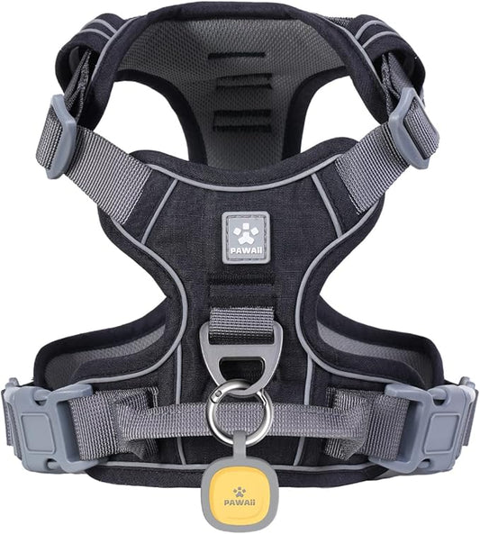 Pawaii Dog Harness for Medium Dogs, Dog Harness with Pet ID Tag, No Choke Dog Harness, Adjustable Soft Padded Pet Vest with Easy Control Handle