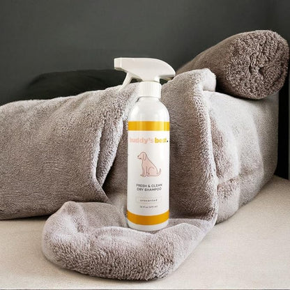 Buddy's Best Fresh & Clean Dry Shampoo for Dogs, 16 fl oz Bottle Waterless Dog Shampoo for Dog and Puppy Grooming (Unscented)