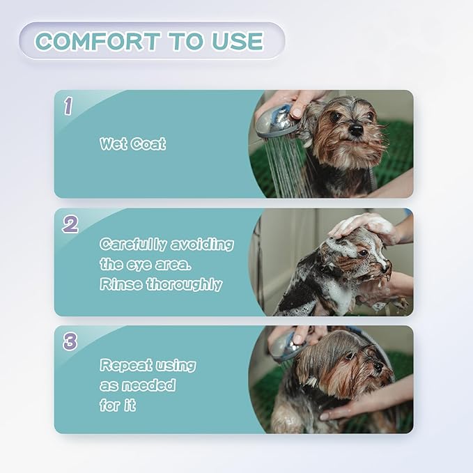 Dog Shampoo - Effective and Gentle Shampoo for Dogs and Cats with Natural Extracts- 300ml（10.1 FL.OZ）