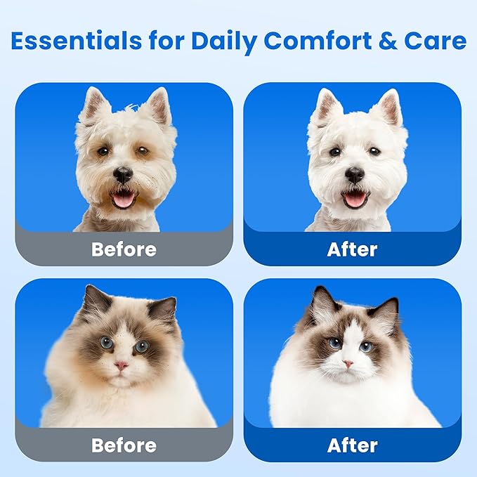 Unscented Pet Grooming Wipes for Dogs & Cats - 300 Count Dog Wipes for Cleaning Paws, Body, and Butt, Thick, Soft & Hypoallergenic
