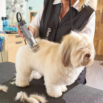 Oster Clipmaster Hair Clippers for Large Dog, Cat, and Pet Grooming with Detachable Blade for Thick Coats, Gray