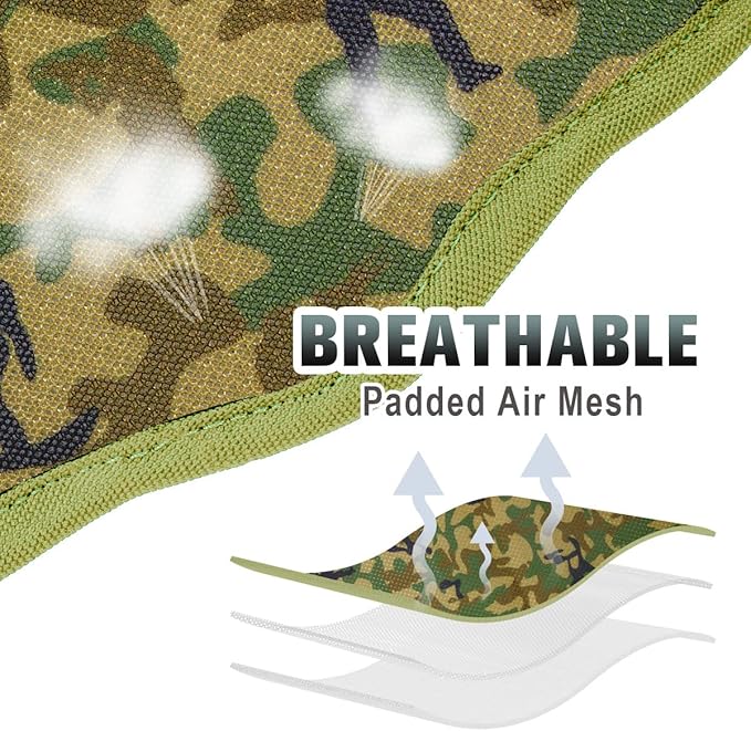 BARKBAY No Pull Dog Harness Large Reflective Dog Harness with Front Clip and Easy Control Handle for Walking Training Running with ID tag Pocket(Camo,XL)