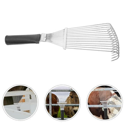 Yardwe Horse Dematting Brush Rake Comb Pet Comb Rake Comb Grooming Brush Hand Undercoat Scrubber Pet Combing Kit for Horses Grooming Rake Dogs Dog Rake