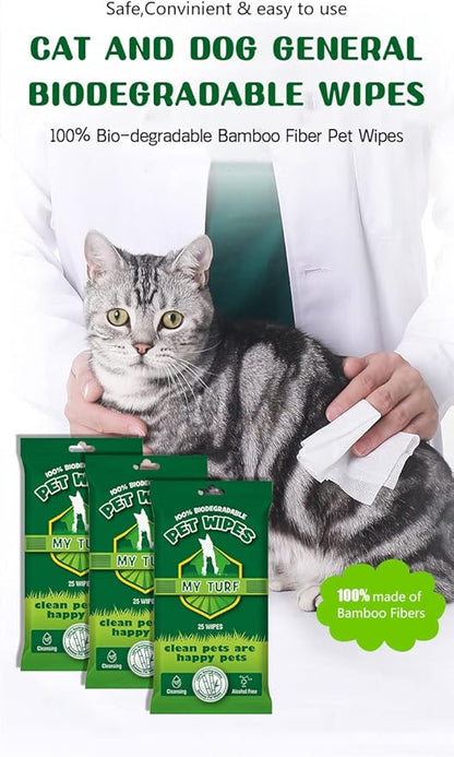 Unscented Dog Wipes – 25 pcs Pet Wipes for Paw Face Ears and Butt – Cat & Dog Wipes Cleaning – Kitten and Puppy Grooming Bath Wipes 6x8 Inch