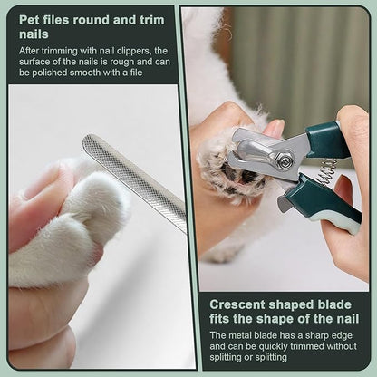 8 Pcs Pet Grooming Kit, Cat Dog Brush, Nail Clipper, Deshedding Brush, Undercoat Rake, Pet Shampoo Bath Brush, Toothbrush, Collapsible Bowl