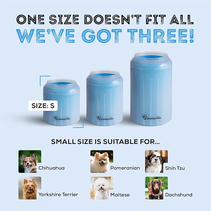 Pet Paw Cleaner & Scrubber For Dogs, Durable & Non-Slip Washer Cup For Small Dogs & Puppies With Silicone Bristle Brush, Non-Slip Cleanser, For Dirt And Mud Removal, Achieve Clean Paws & Feet Faster