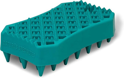 Nature's Specialties Waterproof Dog Bath Brush, Wet or Dry Coats, Grooming and Massage Rubber Comb for Dogs, Strong Grooming Rubber Bath Brush, Scrubber for Shower Bathing, Green