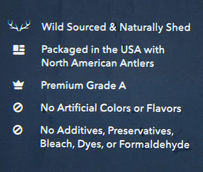 Amazon Brand – Wag Split Elk Antler, Naturally Shed, Small (Best for Dogs Under 15 lbs) (Pack of 4)