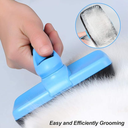 Fida Self Cleaning Slicker Brush with Protective Ball Tips, Dog & Cat Brush for Shedding and Grooming Loose Undercoat, Mats - Small to Large Dogs & Cats, Short to Long Hair