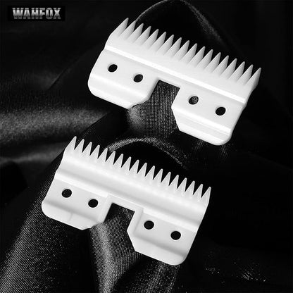 WAHFOX Ceramic Blades for Oster Fast Feed Clipper - A5 Replacement (2 pieces)