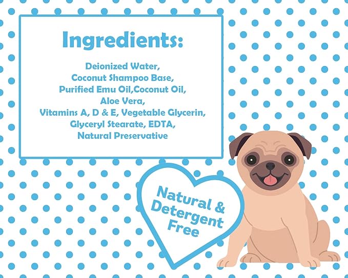Natural Hypoallergenic Unscented Dog Shampoo with Pump, 17oz