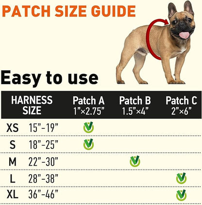 Dogline Unimax Dog Harness Vest with Service Dog Patches Reflective No-Pull, Adjustable Straps, Breathable Neoprene for Medical, Service, Identification and Training Dogs Girth 15 to 19" Giraffe Gray