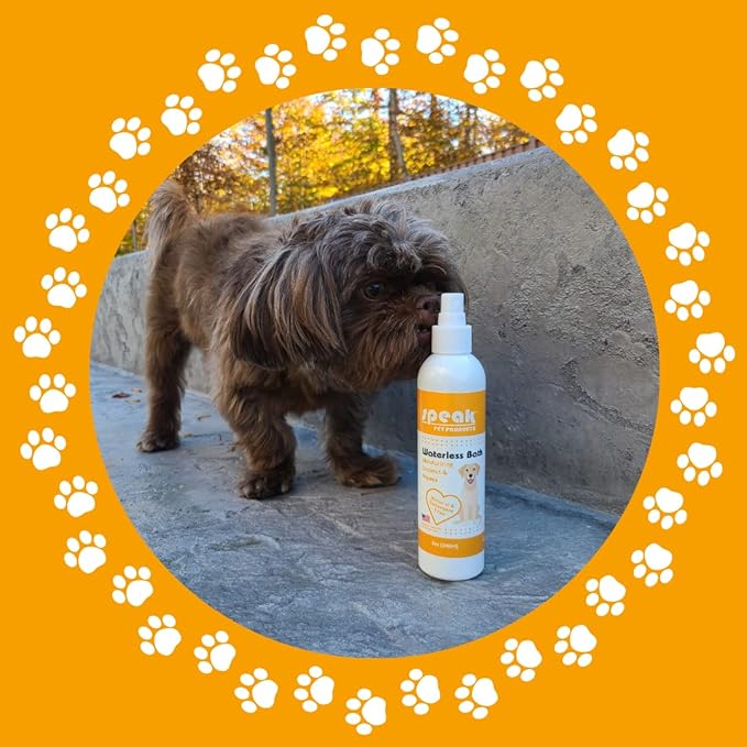 Natural Waterless Bath Spray, Moisturizing Coconut Papaya, for Dogs, 8oz