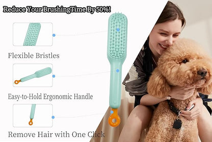 Cloud Shape Small Dog Grooming Brush and Stretchable Puppy Brush