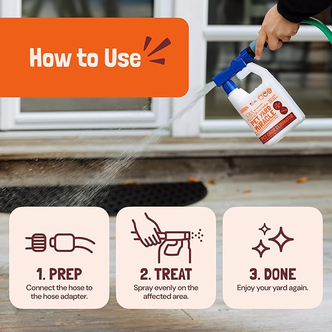 Sunny & Honey Turf Cleaner For Pet Urine Outdoor - Kid & Pet Safe - Artificial Grass Dog Urine Cleaner - Long Lasting Scent - Artificial Grass Cleaner - All Outdoor Surfaces - Orange, 32oz
