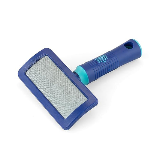 Good Scout Slicker Brush, Best Deshedding Tool for Dogs & Cats, Gentle, Safe & Effective Pet Grooming Tool for Long & Short Haired Animals