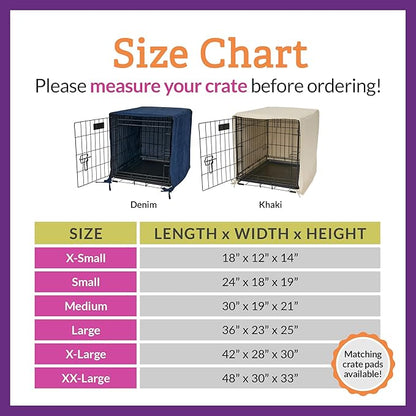 Pet Dreams Dog Crate Cover, Breathable, Dog Kennel Cover, Single Door, Dog Cage Covers for Dog Crates, Fabric Dog Crate Covers (Fits iCrates 18, 24, 30, 36, 42, 48 inches)