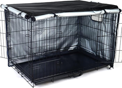 kefit Dog Crate Cover 36 inch, Kennel Cover for Dog Cage, Black