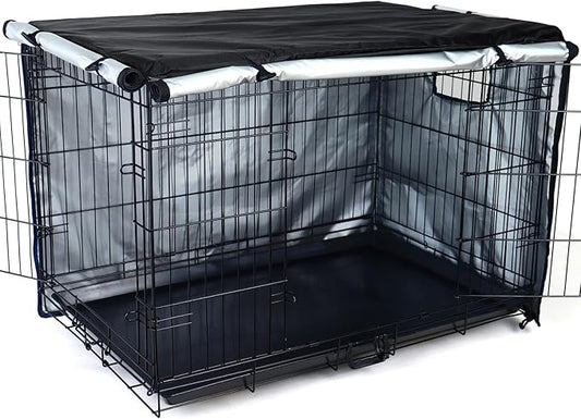 kefit Dog Crate Cover 48 inch, Kennel Cover for Dog Cage, Black