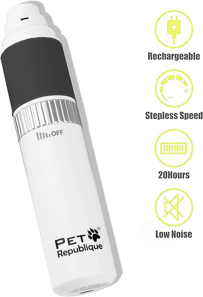 Pet Republique Dog Nail Grinder and Nail Clippers Series Size Option Dogs: Small, Medium, Large Dogs – Dog Claw Trimmer Kit (Clippers+Grinder, Large)