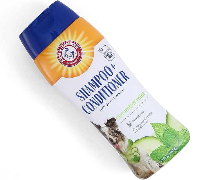 Arm & Hammer for Pets 2-in-1 Shampoo & Conditioner for Dogs | Dog Shampoo & Conditioner in One | Cucumber Mint, 20 Ounces - 6 Pack Dog Shampoo and Conditioner for All Dogs