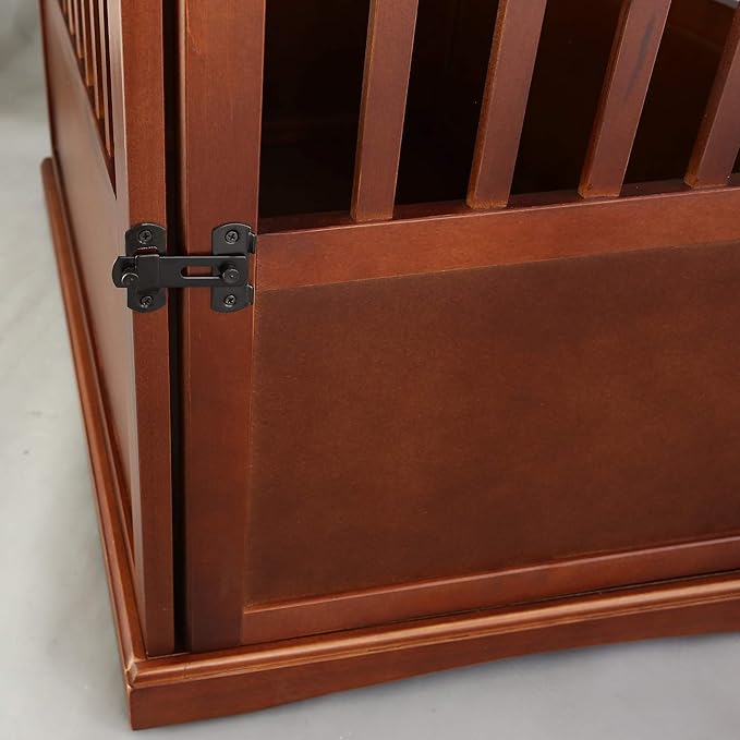 Casual Home Wooden Pet Crate, End Table, Large, New Walnut