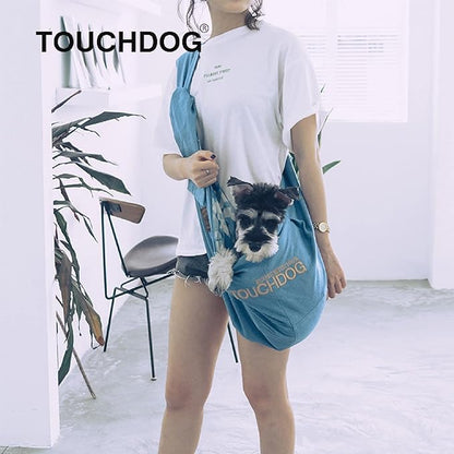 Touchdog 'Paw-Ease' Over-The-Shoulder Travel Sling Pet Carrier , One Size, Blue
