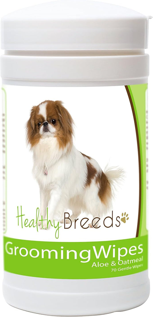 Healthy Breeds Japanese Chin Grooming Wipes 70 Count