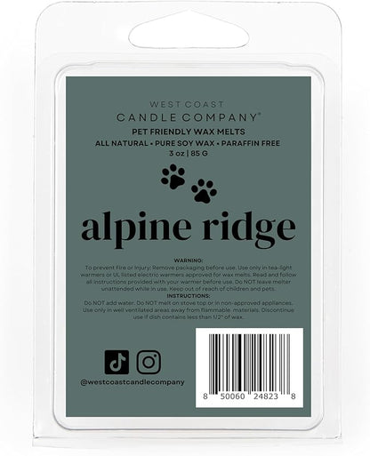 Pet Friendly Wax Melts | Pet Safe Wax Melts | All Natural Dog Safe Wax Melts | Non-Toxic Wax Melts | Pet Odor Eliminator | Pure Soy Wax Melts | Veterinarian Approved (Alpine Ridge)