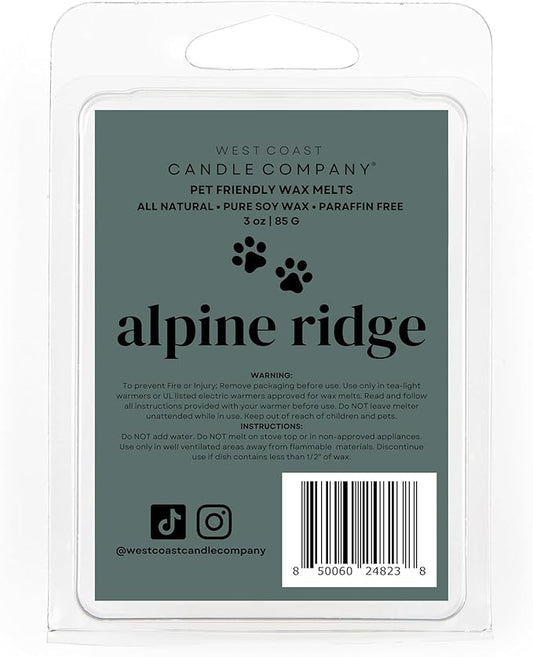 Pet Friendly Wax Melts | Pet Safe Wax Melts | All Natural Dog Safe Wax Melts | Non-Toxic Wax Melts | Pet Odor Eliminator | Pure Soy Wax Melts | Veterinarian Approved (Alpine Ridge)