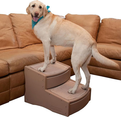 Pet Gear Easy Step II Extra Wide Pet Stairs, 2 Step for Dogs/Cats up to 200 pounds, Removable/Washable Carpet, Easy Assembly (No Tools Required), 3 Colors