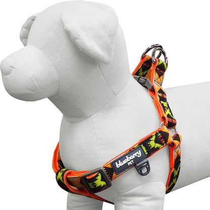 Blueberry Pet 2 Colors Soft & Comfy Step-in Southwestern Vintage Tribal Print Padded Dog Harness, Chest Girth 15.5" - 19.5", Extravagant Orange, XS/S, Adjustable Harnesses for Dogs