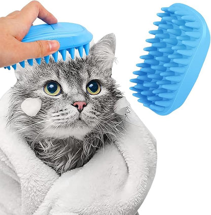Saycker Dog Bath Brush, Pet Rubber Comb Dog Grooming Bath Brush, Multifunctional Shampoo Brush for Shower Scrubbing & Soothing Massage for Dogs Cats Pet Grooming Accessories