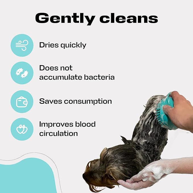 Pet Grooming Bath Massage Brush for Dogs and Cats – Perfect for Bathing and Shedding