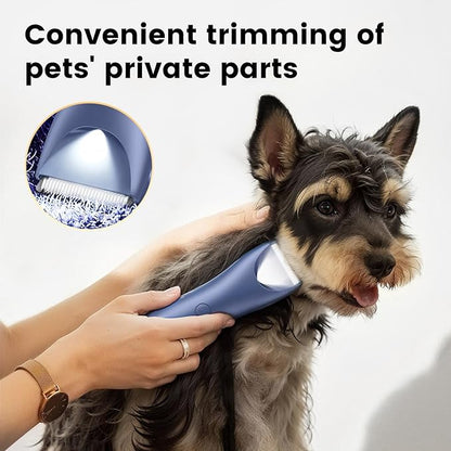 Quiet Dog Hair Clipper,Lightweight 6000RPM Powerful Quick Charged Hair Remover Waterproof Paw Hair Trimmer Kits for Dogs and Cats Blue