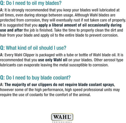 Wahl Professional Animal Competition Series Detachable Blade - 1/16-Inch Cut Length, 10W Extra Wide (2377-100)