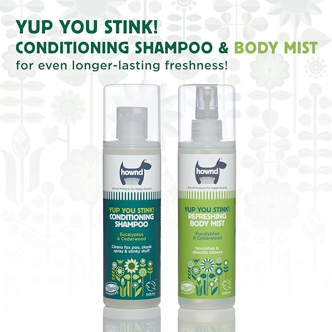 hownd Yup You Stink Odor Control Refreshing & Deodorizing Cedarwood & Eucalyptus Body Fragrance Spray for Dogs, Powered by Plants, Deodorizes & Shines Coat, Vegan Formula (Pack of 2)